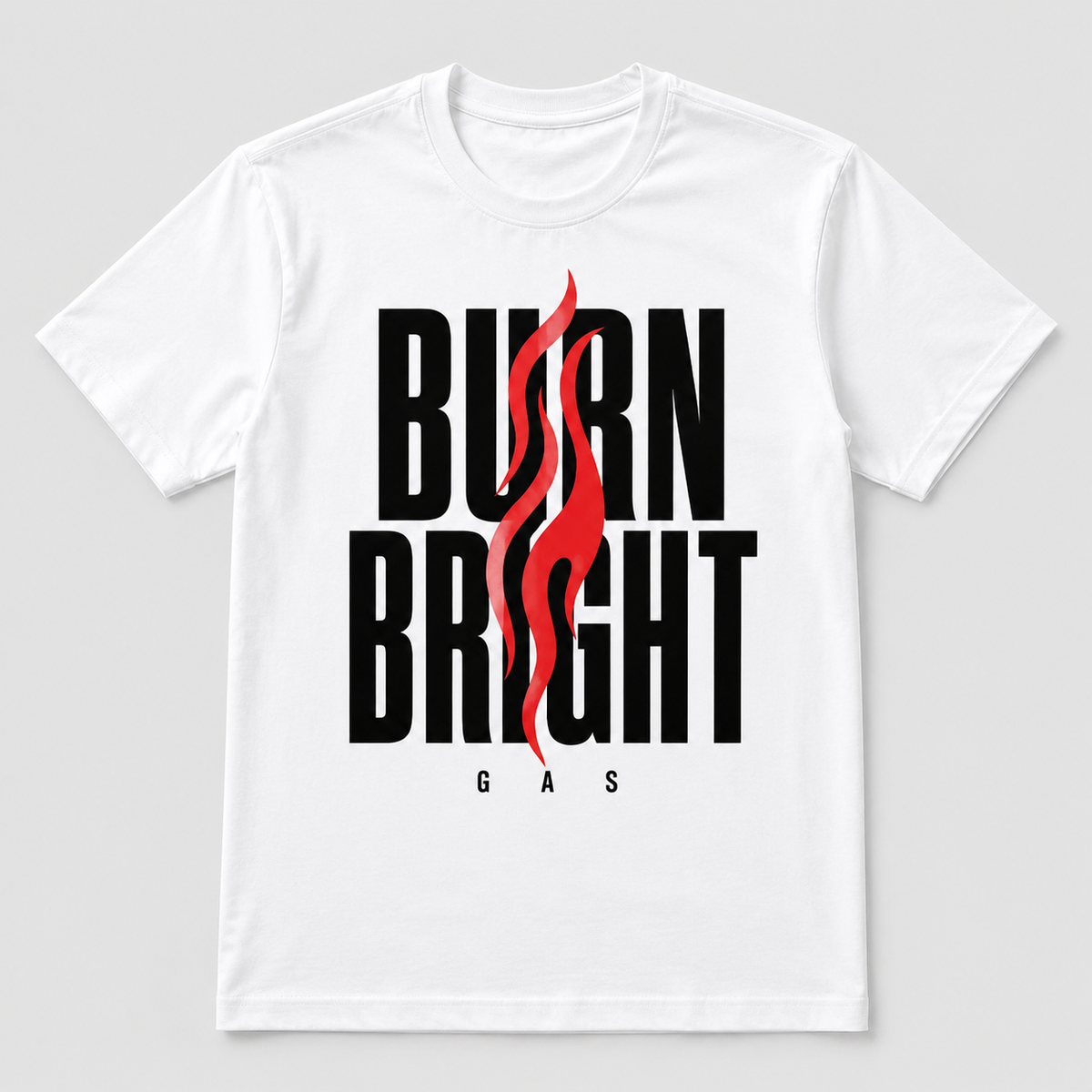 Women’s BURN BRIGHT GAS Statement T-Shirt – White